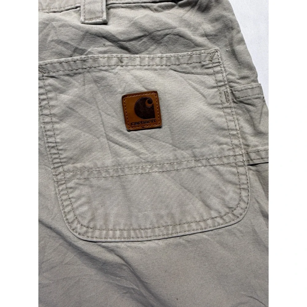Carhartt Loose Canvas Utility Work Pants‎ Mens 36x32 Tan Original Dungaree Fit